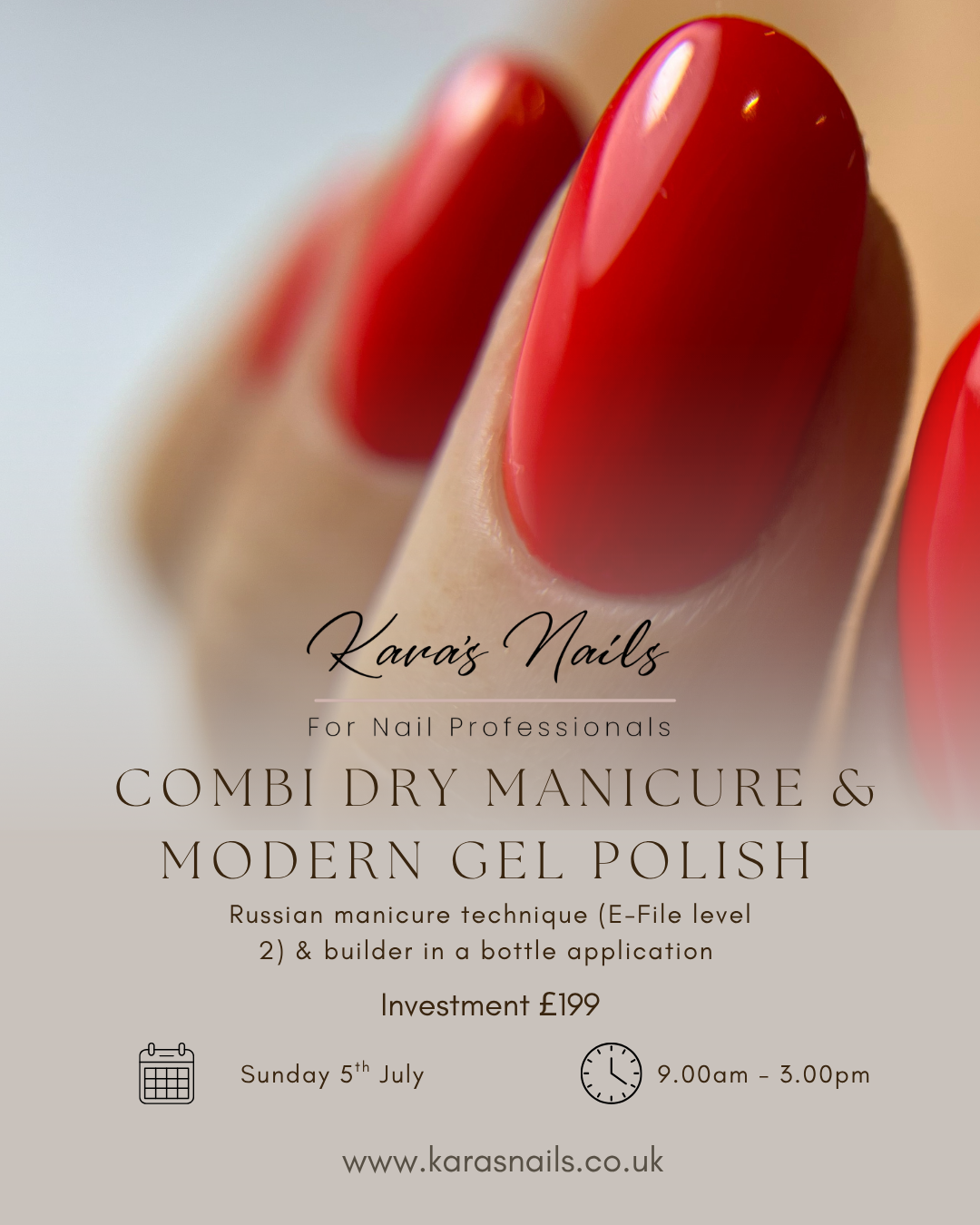 Combi Dry Manicure & Modern gel Polish Course Booking Fee 5th July