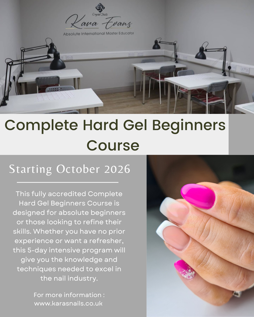Complete Hard Gel Beginners Course October 2026 Booking Fee